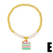 (E)occidental style creative Pearl bracelet woman circle balloon dog pendant studentbre