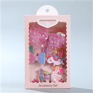 (  Suit )Korea children set cartoon bow lovely hair clip woman hedging