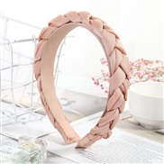 ( Pink) fashion creative twisted eadband  Korea pure color Cloth width eadband head