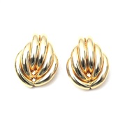 (Ligh KCgold )fashion geometry personality creative exaggerating Metal earrings  Japan and Korea samll high twining earr