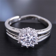 fine  Korean style fashion sweetOL brief embed Zirconium personality temperament woman ring