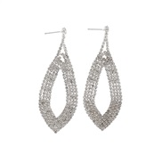 (EZbaik) occidental style  temperament Rhinestone tassel earrings woman elegant fully-jewelled geometry Five-pointed sta