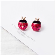 Korean style color retention enamel cartoon earrings  animal fruits ear stud  earrings samll girl student