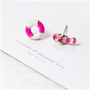 Korean style color retention enamel cartoon earrings  animal fruits ear stud  earrings samll girl student