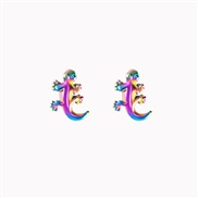 (A Color)occidental style fine zircon earrings