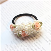 (  light pink Pearl )Pearl leather woman head rope sweet brief adies temperament Korean style ropeins circle