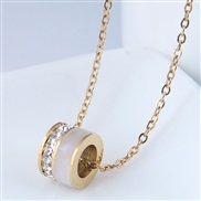 fine Korean style fashion embed Zirconium samll titanium steel personality woman necklace