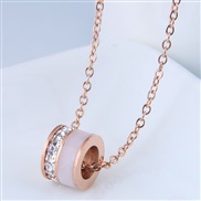 fine Korean style fashion embed Zirconium samll titanium steel personality woman necklace