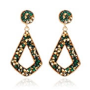 (   )occidental style Alloy geometry earrings earring  fashion personality diamond earring woman F