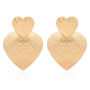 ( Gold)occidental style Alloy geometry love earring   brief fashion women temperament earrings  F