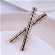 Korean style fashion Metal mosaic Rhinestone concise woman same style temperament Korean style hair clip