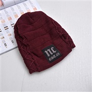 ( one size)( Red wine)man hat Winter sport Outdoor Korean style hedging velvet woolen Word velvet thick warm knitting