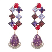 (purple)earrings fash...