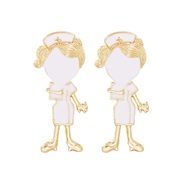 angel woman ear stud ...