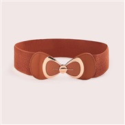 (100cm)( brown) spring fashion belt Dress women bow Waist retraction Tightness belt Girdle