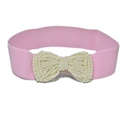 (62)( Pink)lady Tightness width belt Pearl Girdle all-Purpose high quality width Pearl bow color belt