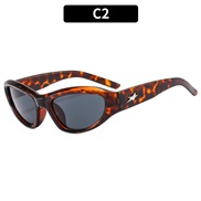 (C  leopard print gra...