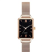 ( black)lady watch  belt belt samll watch-face  Korean style trend lady square quartz watch