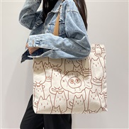 (  Beige)canvas bag l...