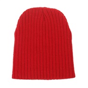 (  red) autumn Winter child pure color Stripe woolen knitting Autumn and Winter warm hedging color