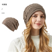 ( khaki)knitting hat woman occidental style Winter imitate knitting hedging leisure