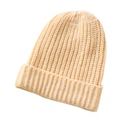 ( apricot) head hat occidental style autumn Winter imitate sheep velvet pure color knitting woolen hat