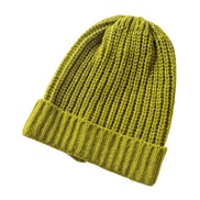 ( green) head hat occidental style autumn Winter imitate sheep velvet pure color knitting woolen hat