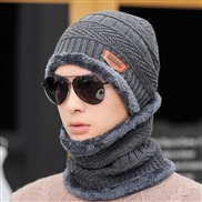 (M(56-58cm))( gray+)hat woman Korean style woolen velvet hedging Outdoor wind warm knitting man