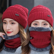 ( one size)( Red wine)hat man Winter woolen thick Korean style knitting hedging velvet warm cotton