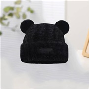 (  black) velvet samll knitting hat woman Autumn and Winter thick big head samll warm hedging woolen