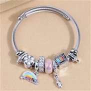 fashion conciseOL flash diamond rainbow all-Purpose temperament woman bangle