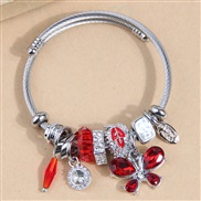 fashion conciseOL shine butterfly all-Purpose temperament woman bangle