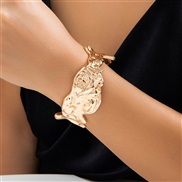 ( 1  Gold 227 )occidental style samll Metal wind bangle brief Irregular retro woman