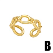 (B) love Peach heart Double layer opening ring samll high twistedrim