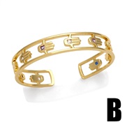 (B)occidental style fashion personality bangle woman samll bronzek gold high retrobrk