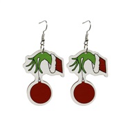 ( 2 Grinch) earringsrinch christmas occidental style Earring christmas tree long Earringearrings