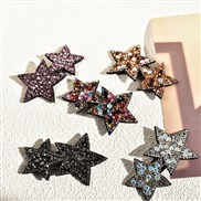 (opp) sweet diamond super Czech diamond Five-pointed star Korean style fashion temperament woman