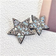 (2 White Diamond ) sweet diamond super Czech diamond Five-pointed star Korean style fashion temperament woman