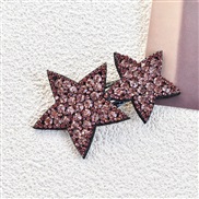 (5 Chalk drill ) sweet diamond super Czech diamond Five-pointed star Korean style fashion temperament woman