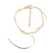 ( Gold) occidental style necklace two woman long style pendant Alloy chain clavicle chain