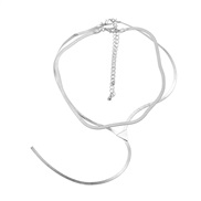 ( Silver) occidental style necklace two woman long style pendant Alloy chain clavicle chain