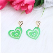 (green ) love ear stud Acrylic earrings fashion personality earring woman