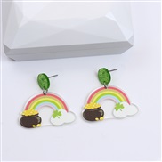 ( browncolor )occidental style wind Acrylic earrings ear stud earring personality woman