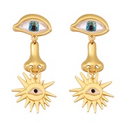 ( blue) eyes sun temperament all-Purpose earrings ear stud