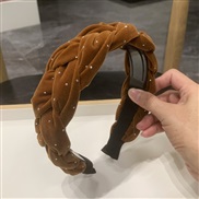 ( coffeeg )high samll Headband woman Autumn and Winter high Korea retro velvet twisted width belt Headband head