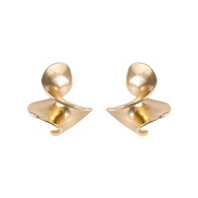 ( Gold)occidental style personality trendins brief Metal Alloy ear stud lady fashion all-Purpose Earring