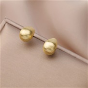 (S3  1 1/ Gold) brief retro Metal earrings woman fashion all-Purpose high ear stud Earring