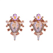 (coffeeg ) temperament retro glass diamond earrings woman   high fashion ear studearrings