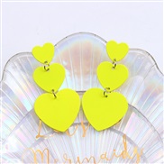 ( yellowlove )three love earrings ear stud long style splice fashion brief wind occidental style Metal earring lady