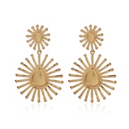 (F2299 )occidental style sun flower personality Earring  Alloy exaggerating long style temperament earring  brief earri